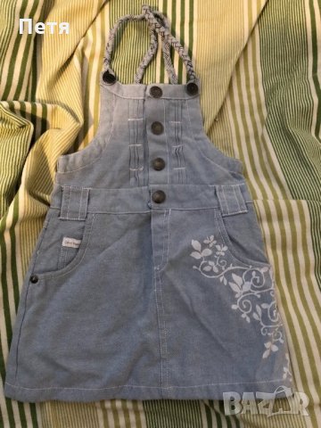 Calvin Klein Детски дънков сукман, снимка 2 - Бебешки рокли - 24845201