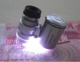 мини лупа микроскоп с LED UV светлина осветление и 60Х увеличение, снимка 4