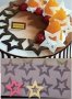 8 звезди за забождане плитък силиконов молд форма за украса декорация торта фондан шоколад смола, снимка 1 - Форми - 19558159