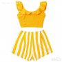 Налични! Жълт комплект панталонки и топ ХС-Л, снимка 2