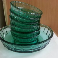 Стъклени купи цветно зелено стъклостъкло , снимка 12 - Антикварни и старинни предмети - 26070012