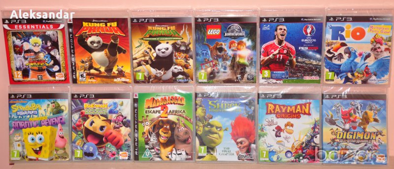 Нови ps3,Uefa,Pes,Panda,Lego,Rio,Naruto,Spongebob,Madagascar,Shrek,Rayman,Pacman,Digimon, снимка 1