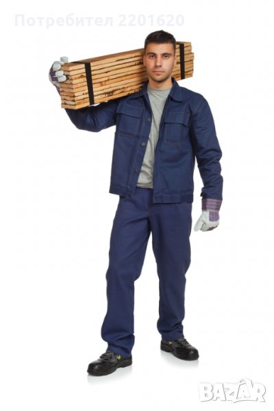 Работно яке ANAX ОТ 100% памук с декоративен кафяв конец , снимка 1