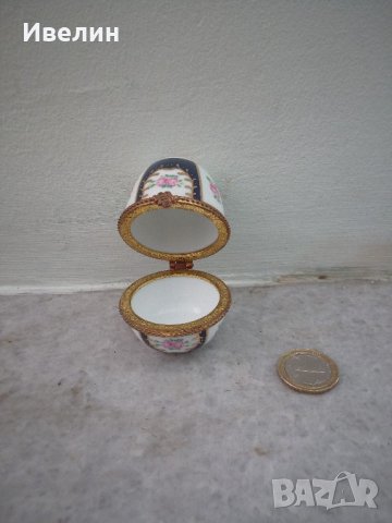 стара кутийка от костен порцелан-яйце, снимка 4 - Антикварни и старинни предмети - 21773306