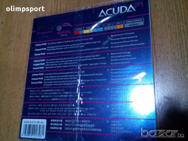 гума за тенис на маса Donic Acuda P1 нова, снимка 3 - Тенис - 14774093