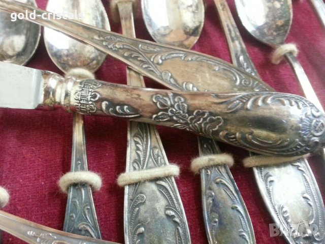 Сервиз посребрени прибори в куфарче, снимка 12 - Антикварни и старинни предмети - 22324431
