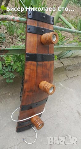 Етно полилеи от автентични бъчви с ръчно изработени дървени чашки!, снимка 17 - Полилеи - 15442480