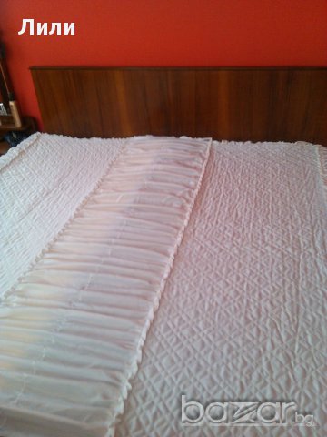 сатенена кувертюра в бяло за спалня, снимка 3 - Спално бельо - 17909017