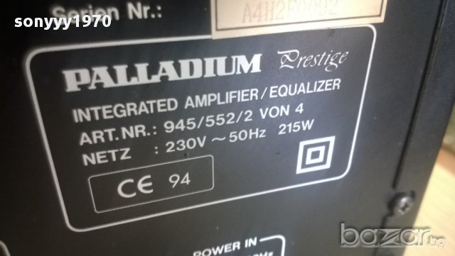 paladium prestige-amplifier/equalizer-945/552/2 von 4-215watt-6 канала-внос швеицария, снимка 12 - Ресийвъри, усилватели, смесителни пултове - 8600758