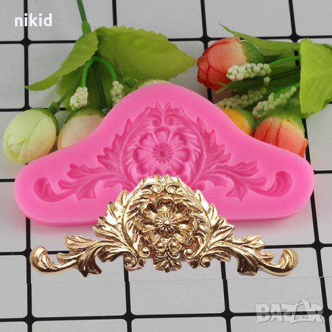 ОР4 Тока орнамент борд кант силиконов молд форма декорация торта фондан шоколад и др., снимка 2 - Форми - 19008709