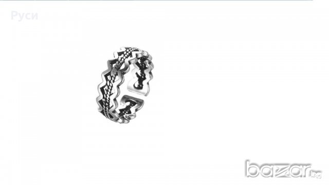 Сребърен пръстен Ивици, снимка 3 - Пръстени - 19831720