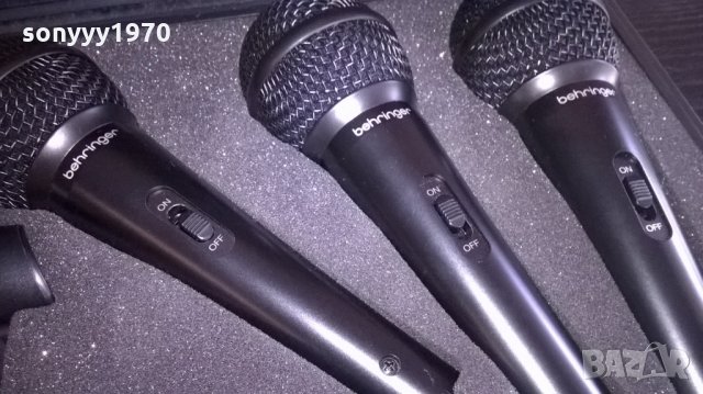 behringer 3бр микрофони в куфар-внос швеицария, снимка 4 - Микрофони - 22735225