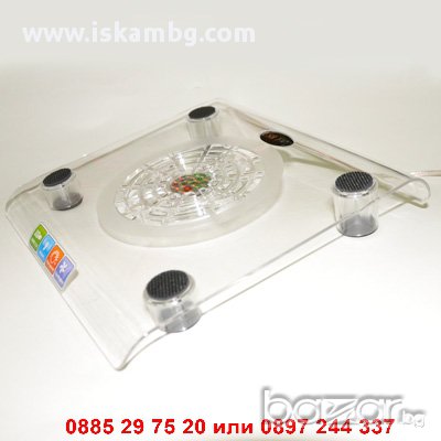 Охладител за лаптоп с голям вентилатор - код NB-7, снимка 3 - Лаптоп аксесоари - 13038673