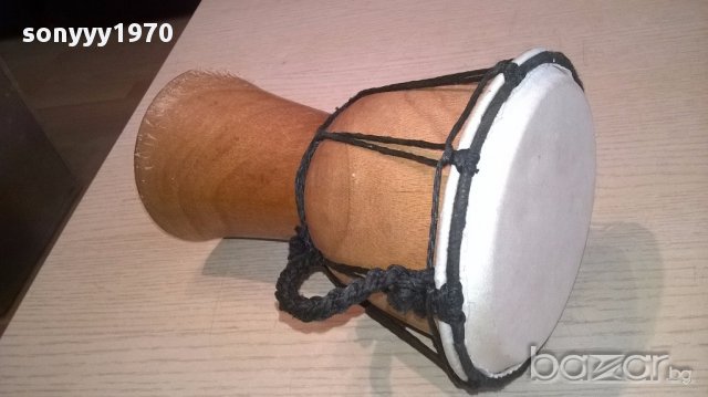 Тарамбука 20/14см с оплетка и дръжка-внос швеицария, снимка 5 - Антикварни и старинни предмети - 14697626