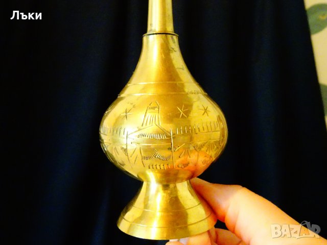 Бронзово кадило,съд за розова вода,оливерник с Тадж Махал., снимка 3 - Други - 25691356