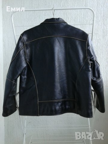Продавам късо черно кожено яке от естествена кожа, снимка 2 - Якета - 25044831