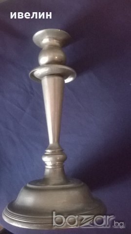 стар метален свещник, снимка 3 - Антикварни и старинни предмети - 20295048