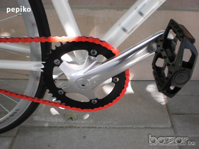 Продавам колела внос от Германия шосеен велосипед сингъл спиид фикс бял модел 2020г , снимка 11 - Велосипеди - 10061727