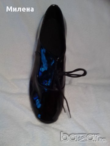 Нови Налични Мъжки обувки за спортни танци,салса,кизомба,танго черен лак, снимка 4 - Маратонки - 11855030
