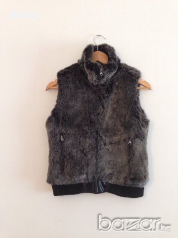 пухен сив елек, снимка 2 - Жилетки - 19955493