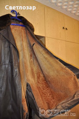 Кожено зимно палто - естествена кожа - българско производство гр. Лове, снимка 8 - Якета - 17072983
