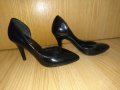Дамски черни, лачени, високи обувки "Paolo Boticelli" - 37 номер, снимка 2