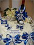 Комплект за кръщене в кралско синьо и бяло, снимка 4