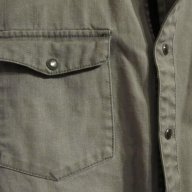 ► мъжка дънкова риза Henry choice със стилна и здрава материя размер L с капси , снимка 3 - Ризи - 9847220
