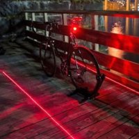 2 Лазерен +5 LED заден стоп за колело велосипед Предупреждение с Мигаща светлина на лампата за Безоп, снимка 4 - Аксесоари за велосипеди - 21954290