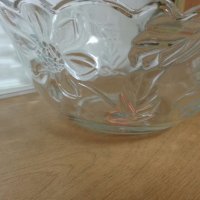 Голяма стъклена купа с две купички , снимка 4 - Аксесоари за кухня - 22390435