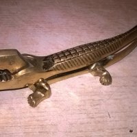 крокодил-17см-мед/месинг-внос испания, снимка 1 - Колекции - 25242723