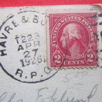 Уникална стара американска пощенска картичка 1926, снимка 3 - Колекции - 25591837