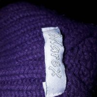 Зимна шапка плетена с поларена подплата и връзки, снимка 3 - Бебешки шапки - 19724724