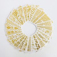 3D 20 листа златни ваденки стикери лепенки  слайдери за нокти маникюр декорация орнаменти, снимка 4 - Други - 22130491