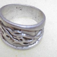 Масивен сребърен пръстен "Житен клас" / Антика / проба 925, снимка 4 - Пръстени - 23991049
