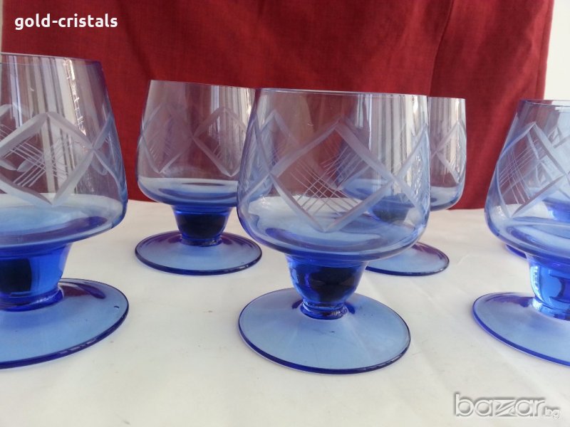 Стъклени чаши кобалт, снимка 1