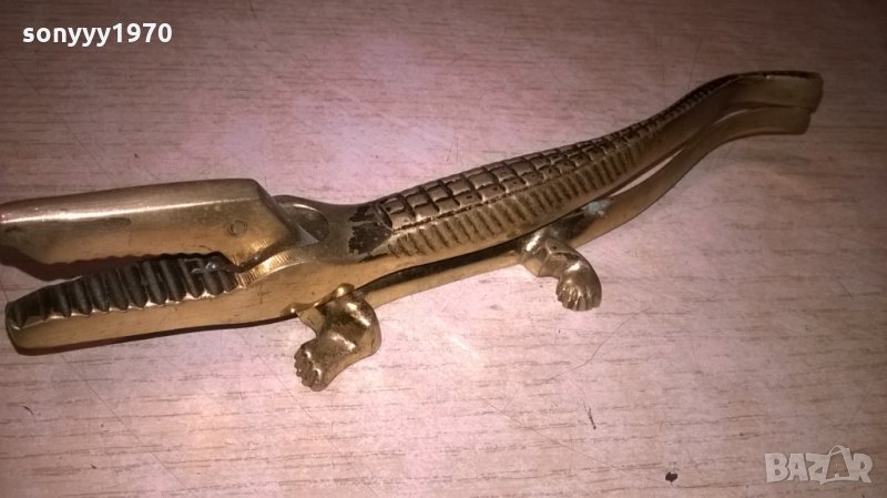 крокодил-17см-мед/месинг-внос испания, снимка 1