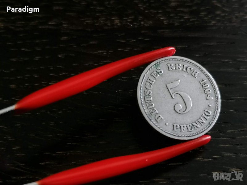 Райх монета - Германия - 5 пфенига | 1904г.; серия A, снимка 1