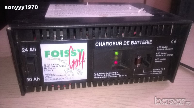 foissy golf-12voltts-зарядно-made in france-внос швеицария, снимка 1