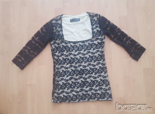 Дантелена блуза, размер С-М, снимка 2 - Корсети, бюстиета, топове - 19642542