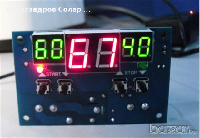 12v DC  температурен контролер с 3 дисплея и NTC сензор