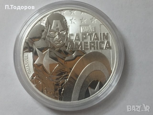 1 oz Сребро Марвел - КАПИТАН АМЕРИКА - 2019, снимка 3 - Нумизматика и бонистика - 24917730