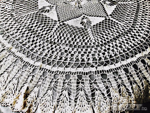 Нова ръчно плетена покривка за маса , снимка 4 - Декорация за дома - 15753559