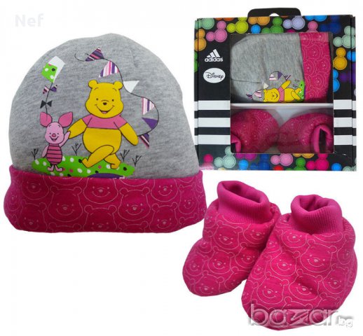  Комплект Адидас/ Adidas Disney Girls Giftset, оригинал , снимка 6 - Шапки, шалове и ръкавици - 16969514