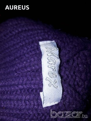 Зимна шапка плетена с поларена подплата и връзки, снимка 3 - Бебешки шапки - 19724724
