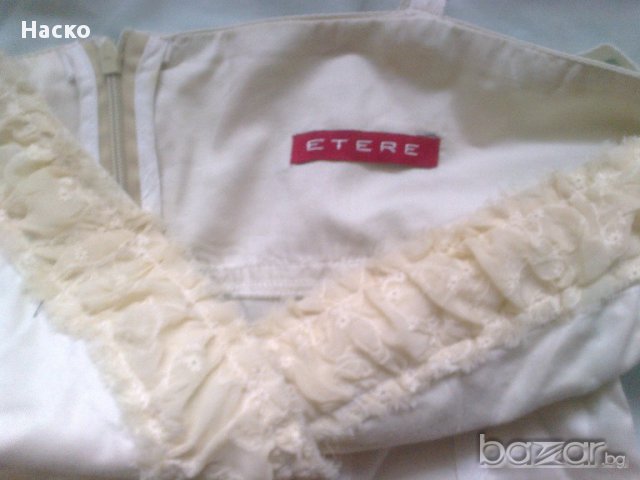 etere,бутикова лятна памучна рокля с дантели шампанско, балон, снимка 3 - Рокли - 13736953