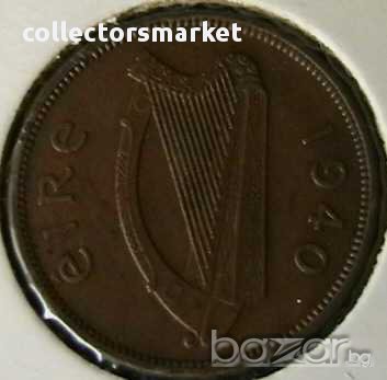 ½ пени 1940, Ирландия , снимка 2 - Нумизматика и бонистика - 14453770