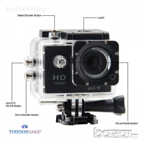  Спорт камера екшън камера видеорегистратор камера за кола , ски , мото спорт , вело спорт, снимка 2 - Камери - 10005917