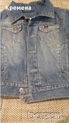 Дънково подплатено яке + дънково яке със сваляща се качулка-2бр за 18лв, снимка 4 - Панталони и долнища за бебе - 17743634
