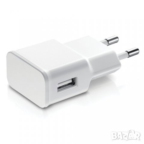 Мрежово зарядно устройство 5V/2A, 220V,1 x USB, С Micro USB кабел, Бял, снимка 3 - Оригинални зарядни - 23151194